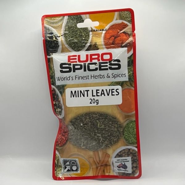 Euro Spices mint leaves 20g zip lock bag